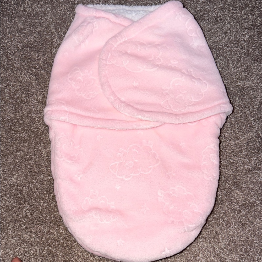 Baby Pink White 0-3 Months Warm Cozy Swaddle Sleep Sack